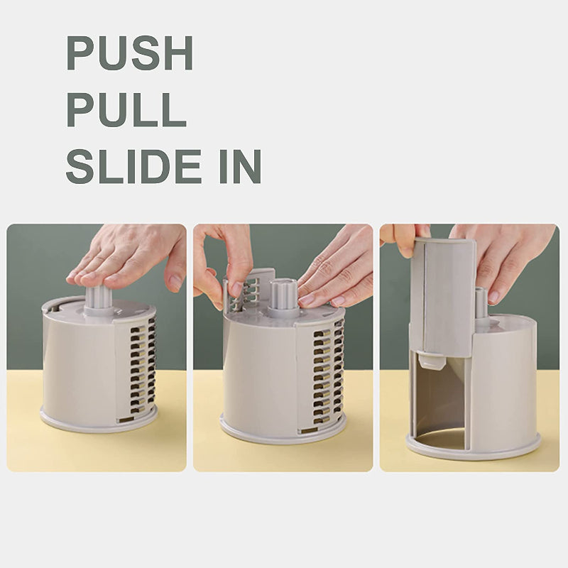 Multi-Function Vegetable Cutter & Slicer with Stainless Steel Blades – Manual Vegetable Chopper