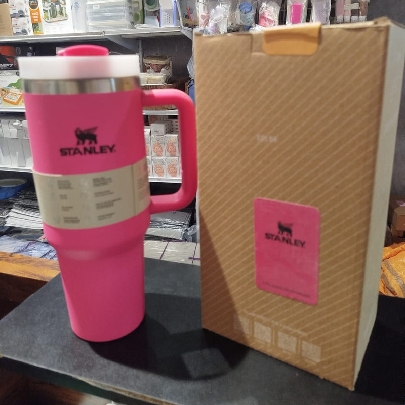 Stanley 40 Oz | (1200ML) Stainless Steel Vacuum Insulated Tumbler With Straw Leak Proof Quencher Cup For Hot And Cold Beverages - With Box | Sky Blue