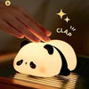 Rgb Panda Lamp Cute Rechargeable Sleeping Panda Night Light Silicone Nursery Lamp With Seven Color Changing