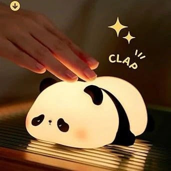 Rgb Panda Lamp Cute Rechargeable Sleeping Panda Night Light Silicone Nursery Lamp With Seven Color Changing